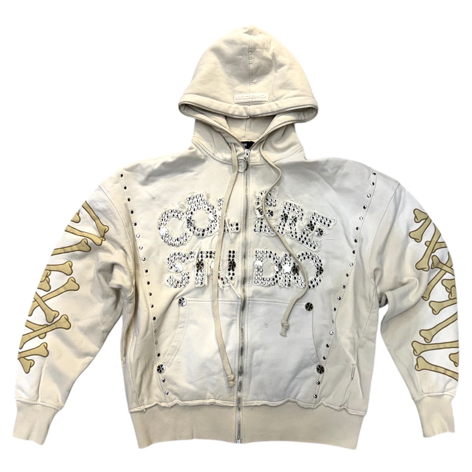 HDSN - COLORE Studs Zip Hoodie - SAIL - 619