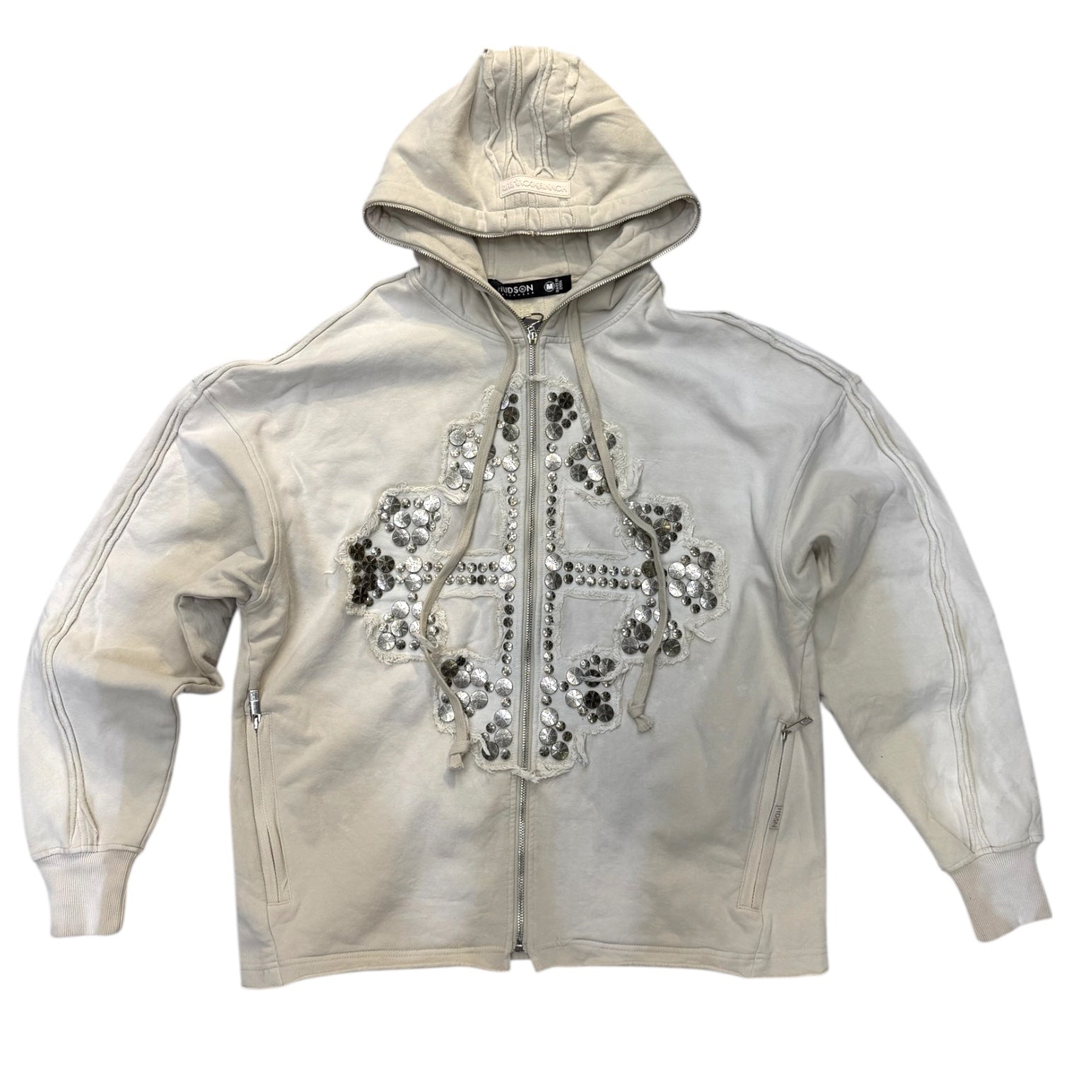 LHDSN - Studs Knight Zip Hoodie - SAIL - 622