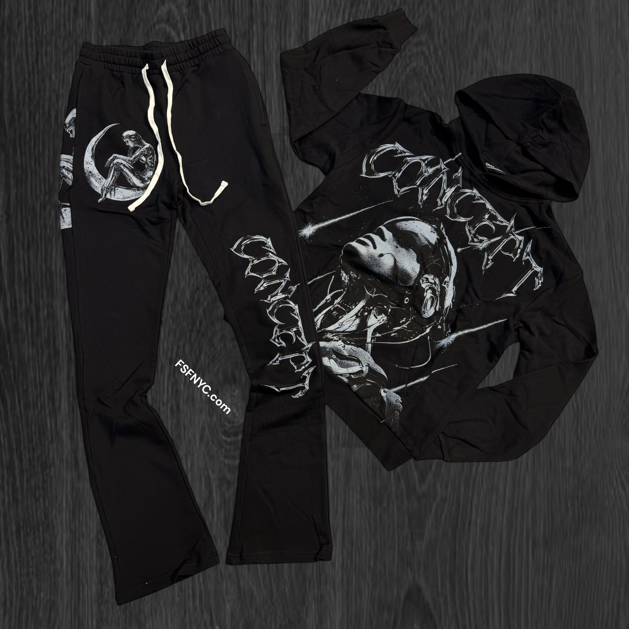Concept - Stacked Sweat Suit - Black