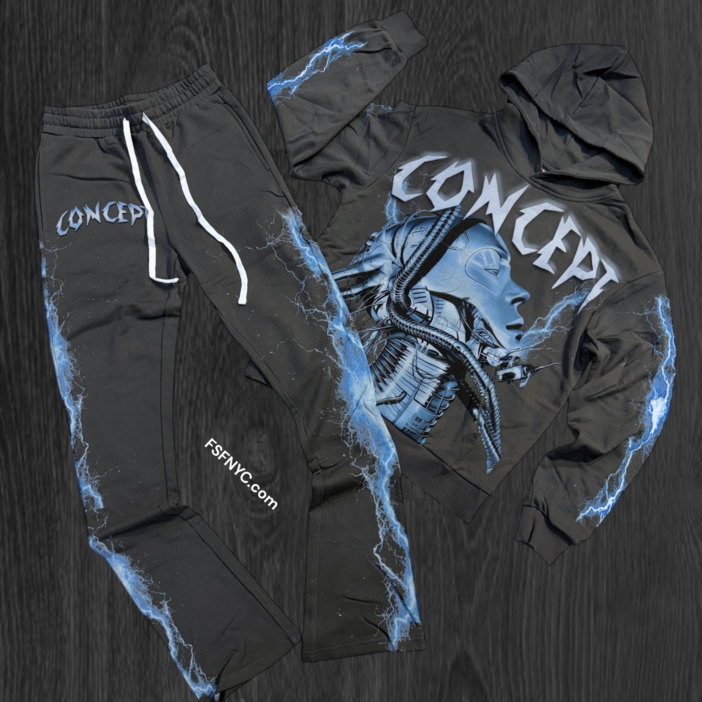Concept - Stacked Vision Sweat Suit - Dark Charcoal