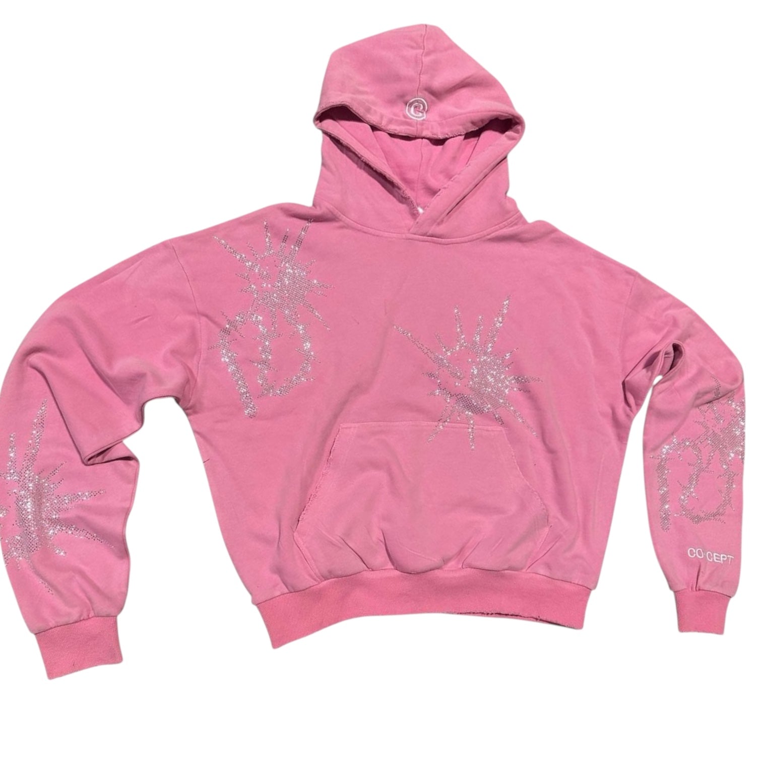 Concept - Flail Rhinestone Hoodie - Pink