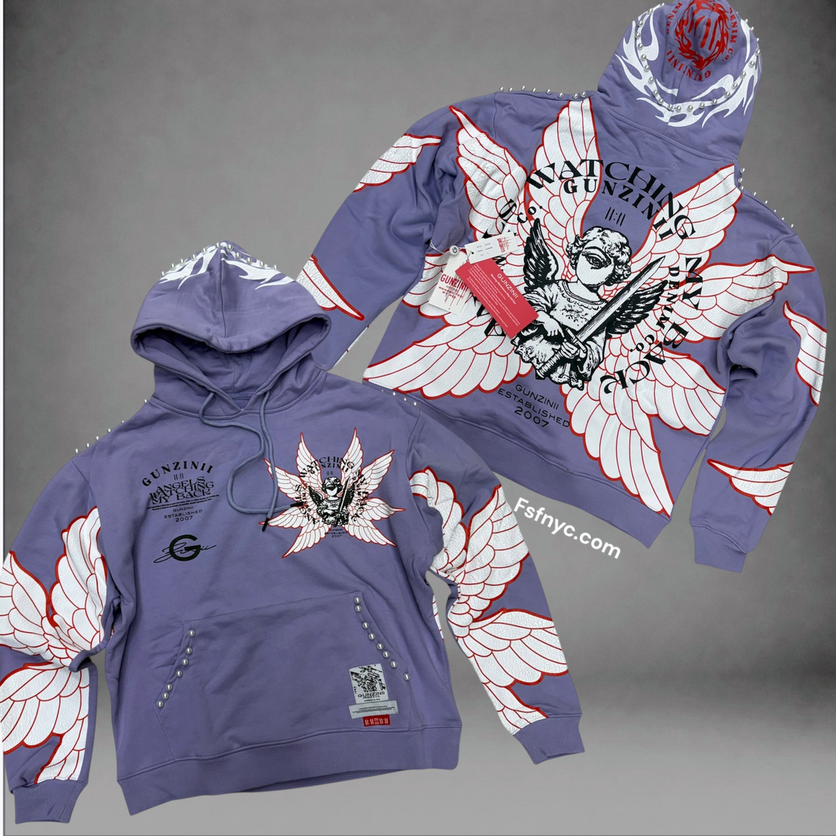 Gunzini - Angel Wings Hoodie - LAV 934