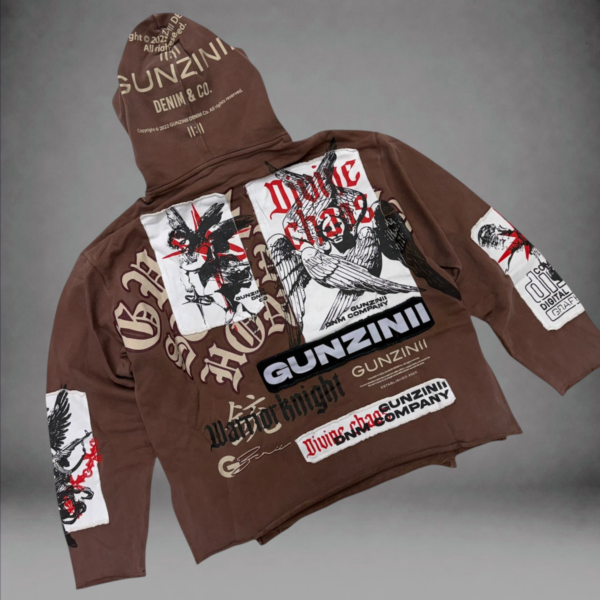 Gunzini - Warrior Knight hoodie - Brown 848