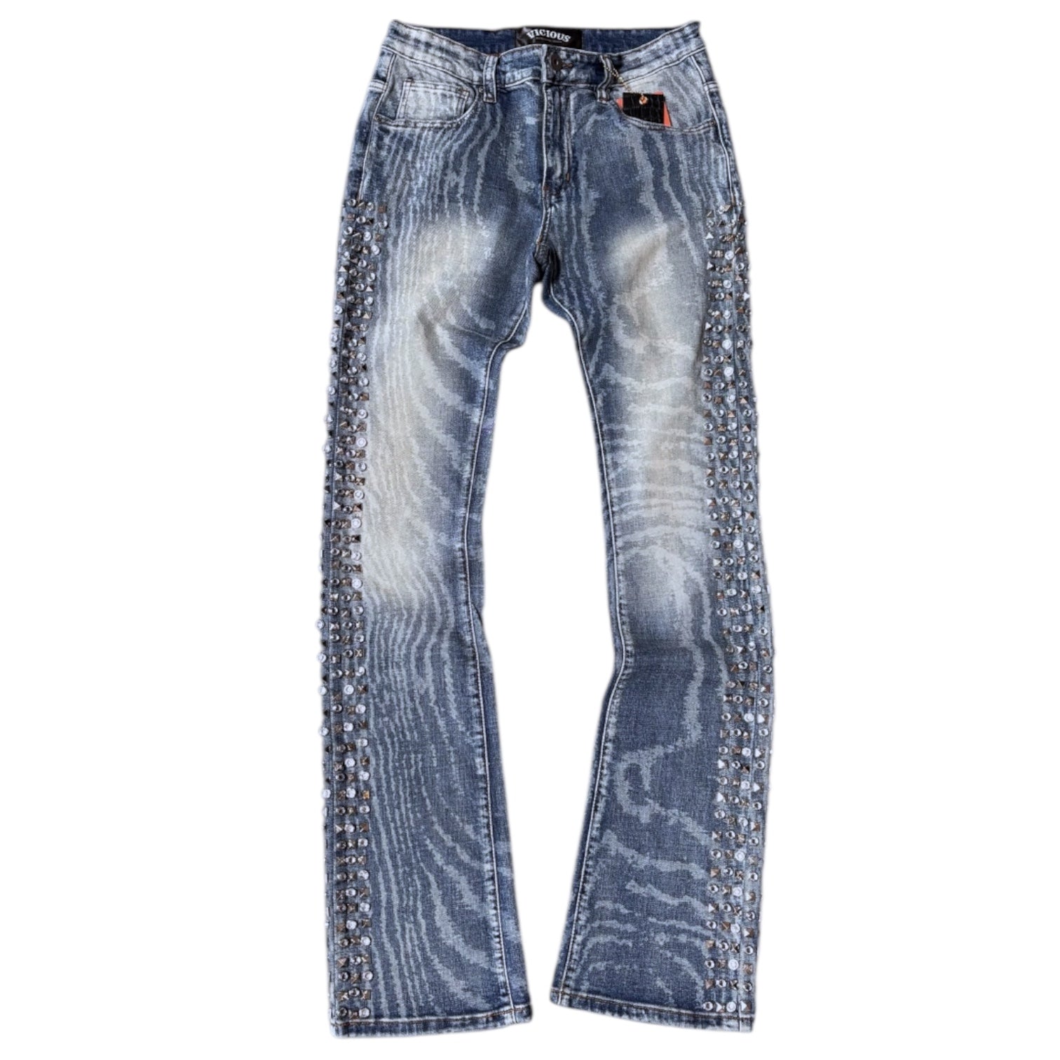 Vicious- Flare Studs Denim - L.Blue - VC608 Z