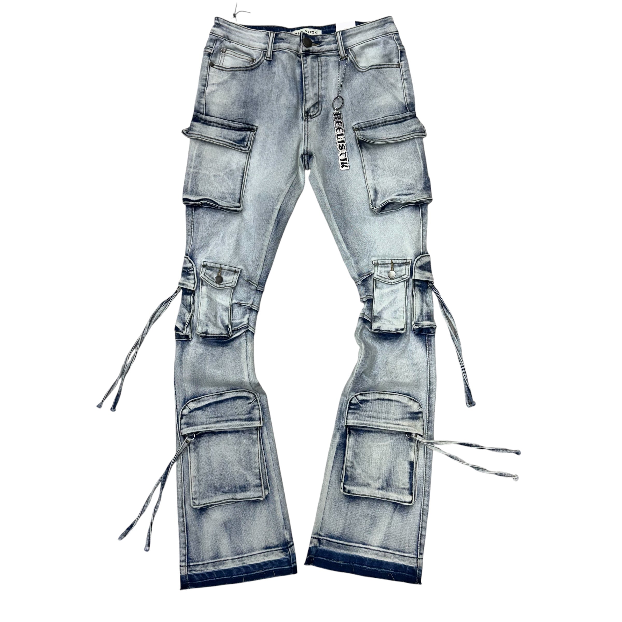 RLSTK - stacked Utility Cargo Denim - Blue - 1214