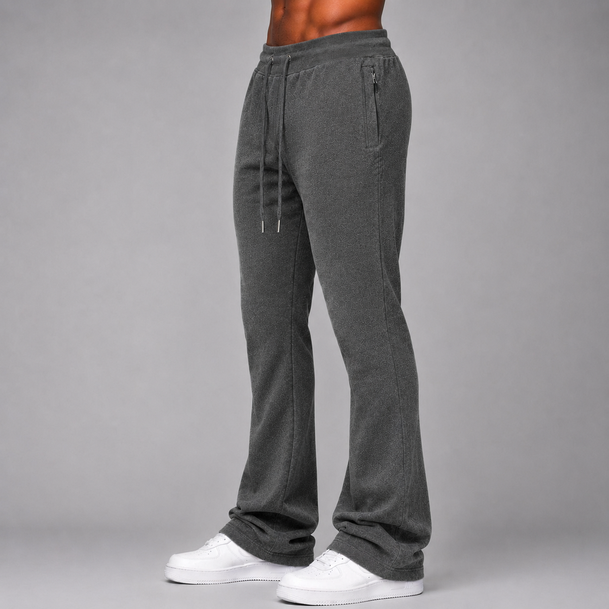 Narr - Stacked Sweat Pants - Dark Grey “Charcoal” - P1030
