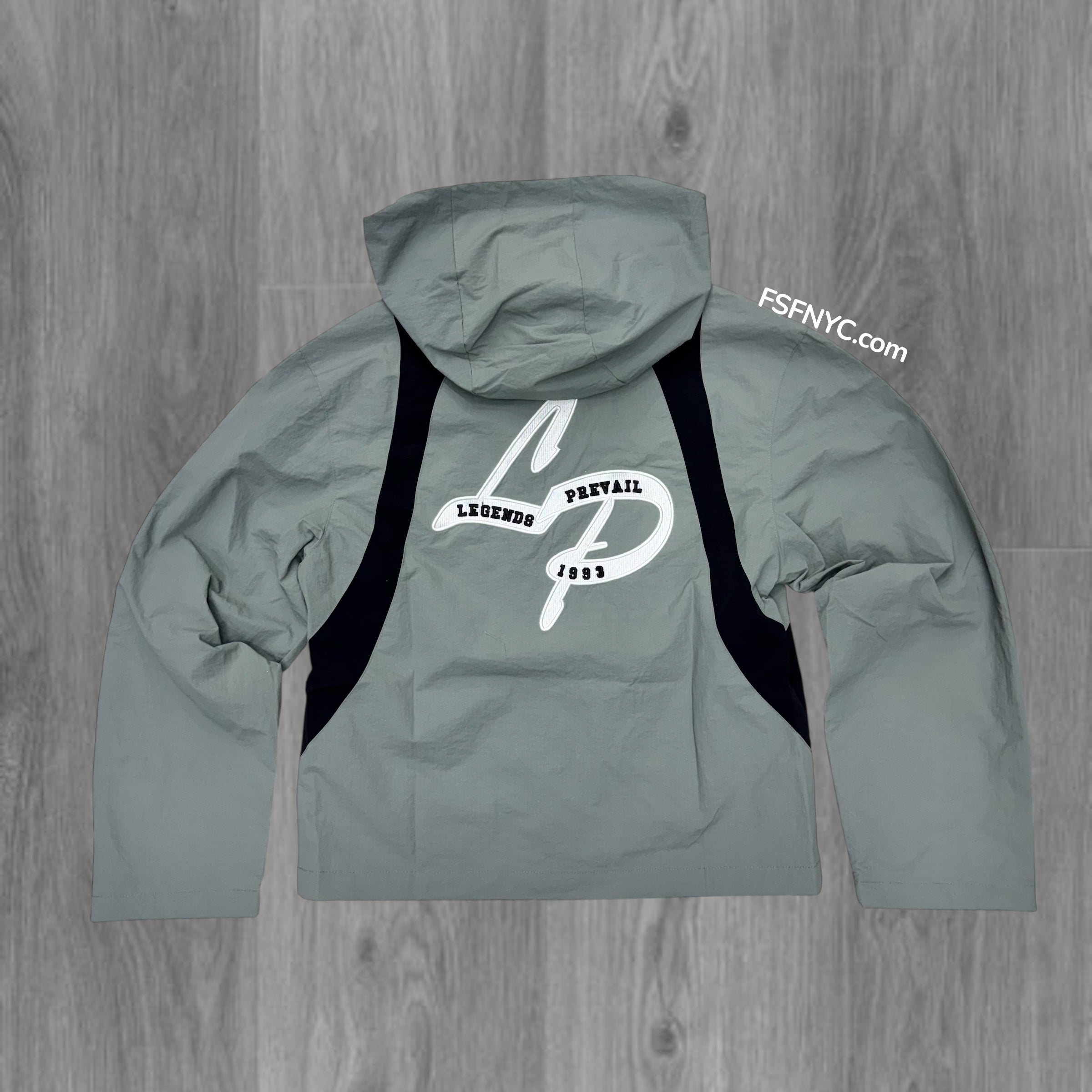 Prevail- LP Windbreaker Zip Jacket Set - Grey/Black
