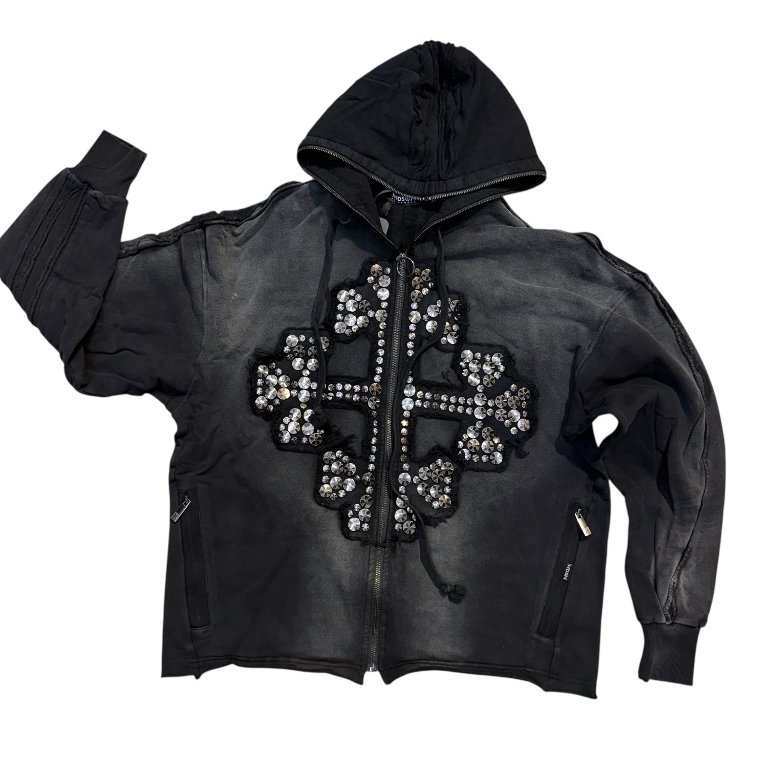 HDSN - Studs Knight Zip Hoodie - BLK - 622