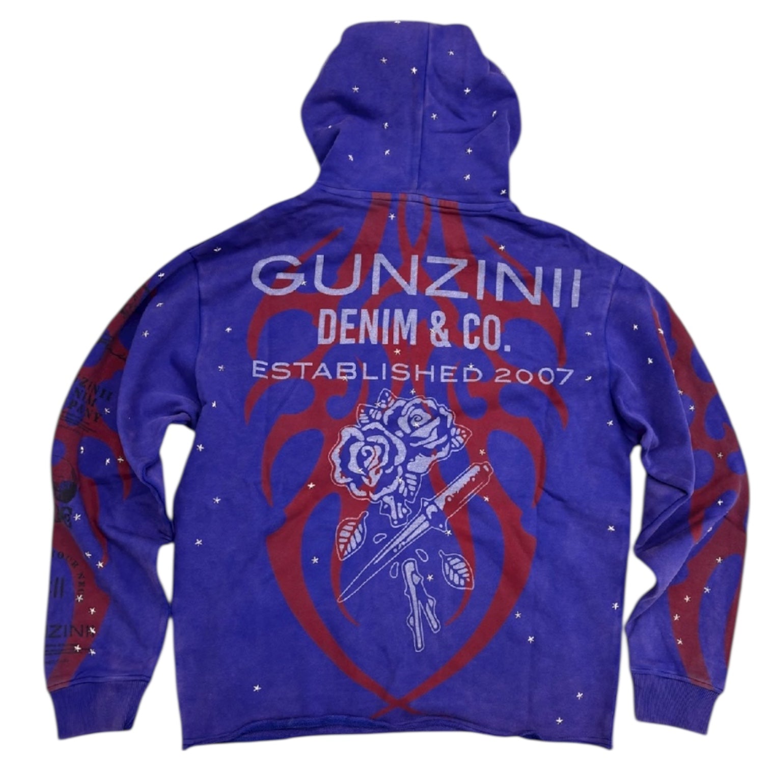 Gunzini - FLOWER Hoodie - Royal - Gz832