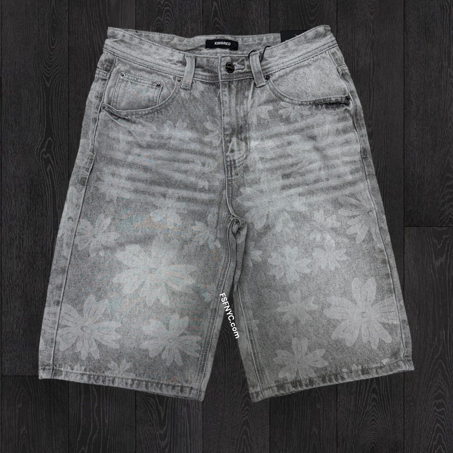 KD - Digital Denim Shorts - Grey- 2247s