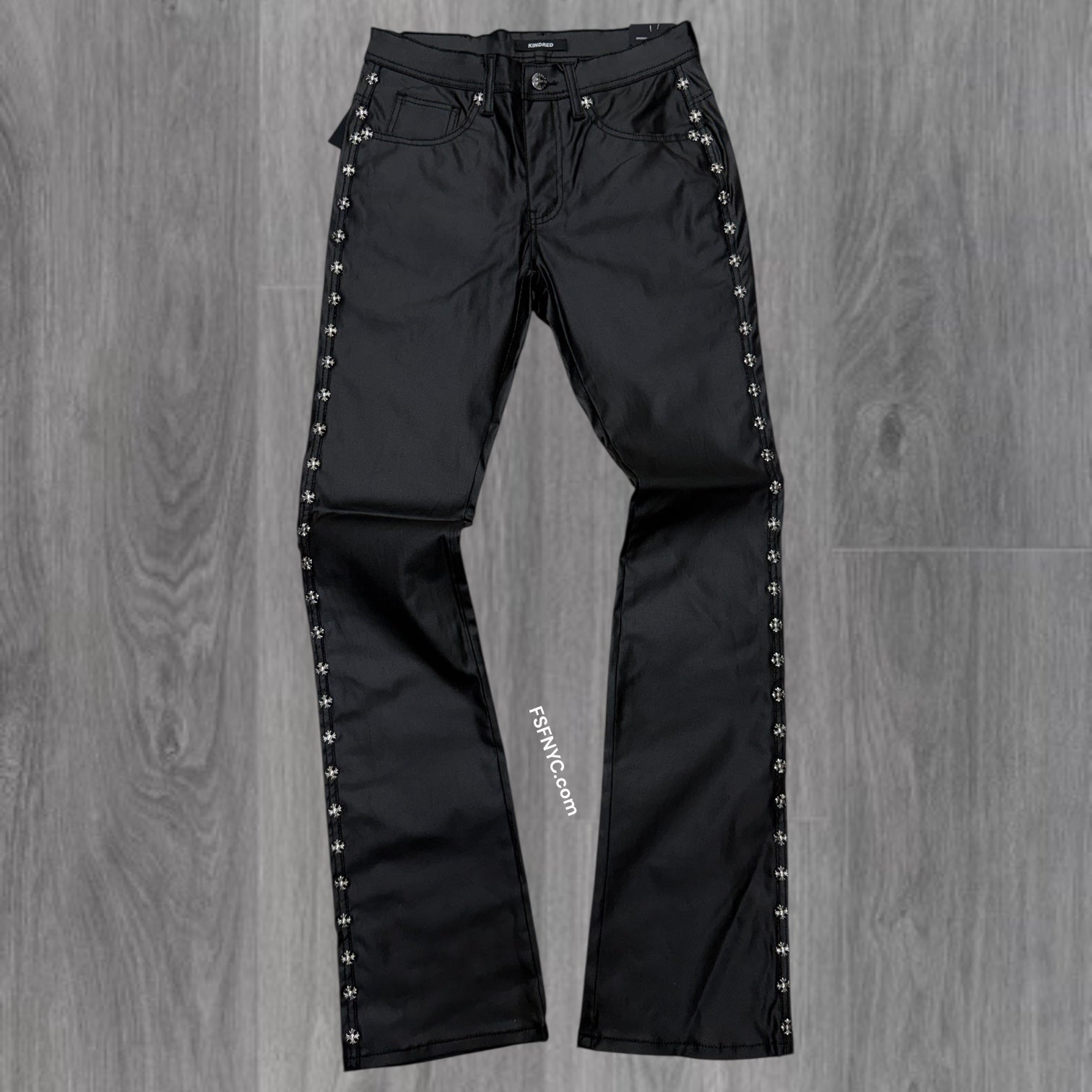 KD - Waxed Stacked Jeans - Black - 2232