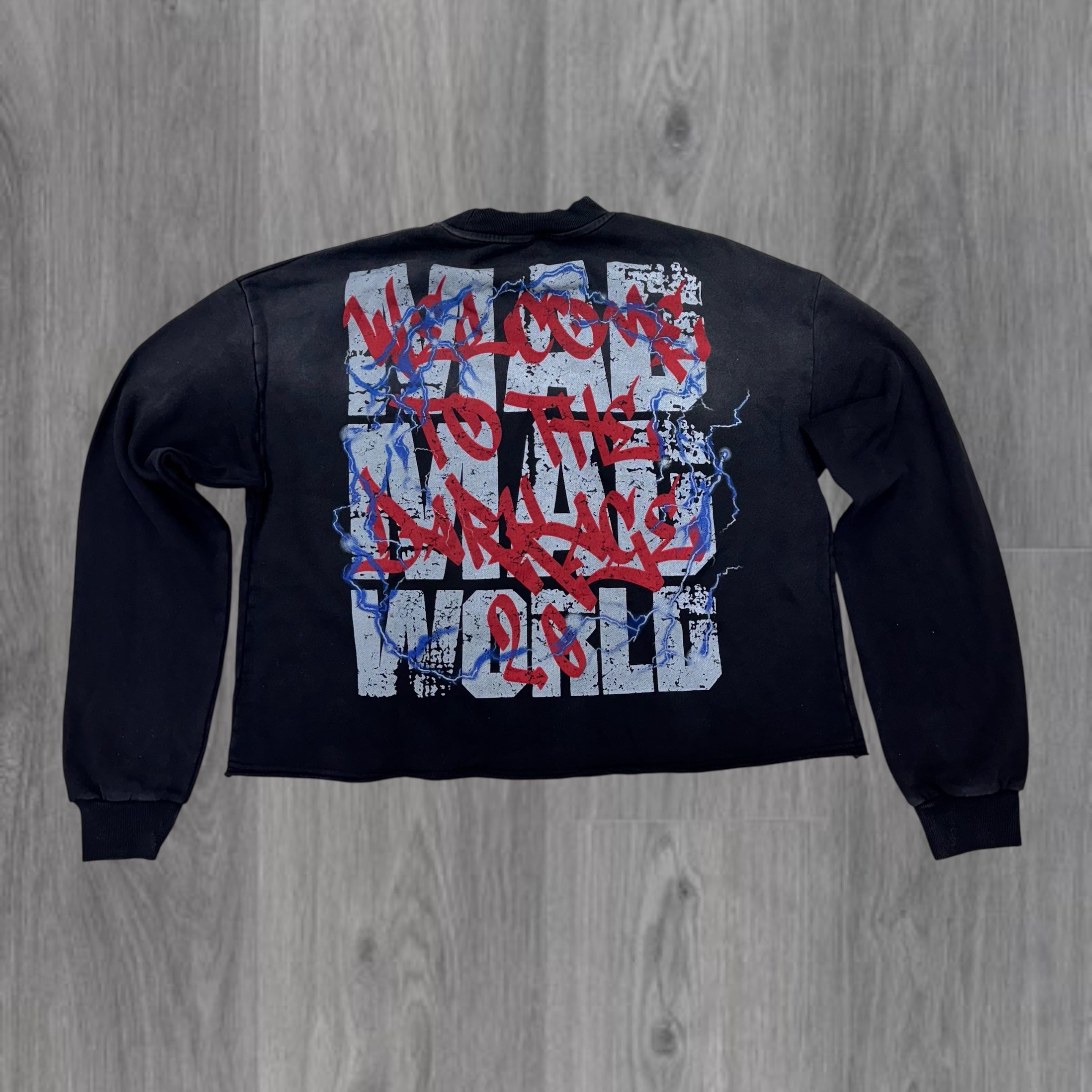 RP-Welcome To The Wrath Rhinestones Crew - Black 5051 z