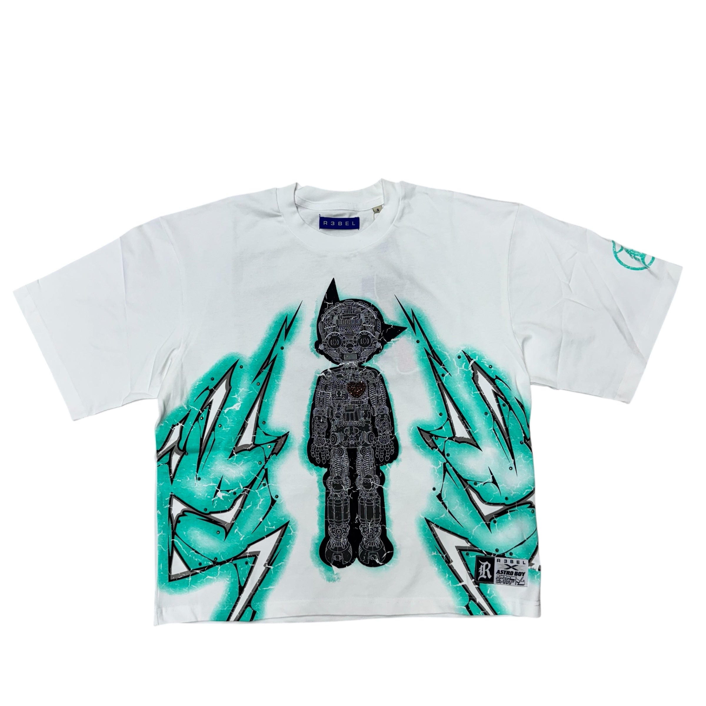 R3 - Rhinestone Astro Boy T-Shirt-White-171