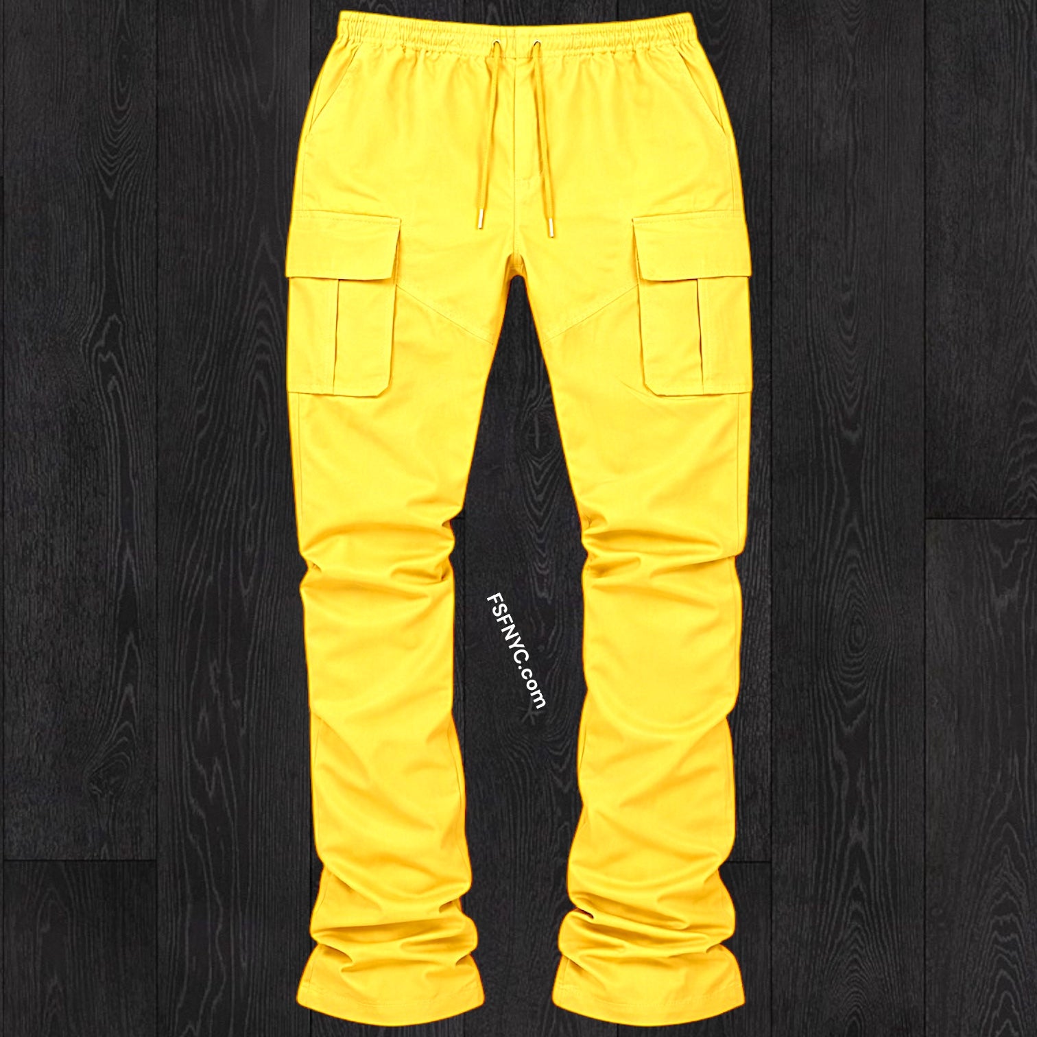 R - Stacked Flare Nylon Cargo - Yellow - 422