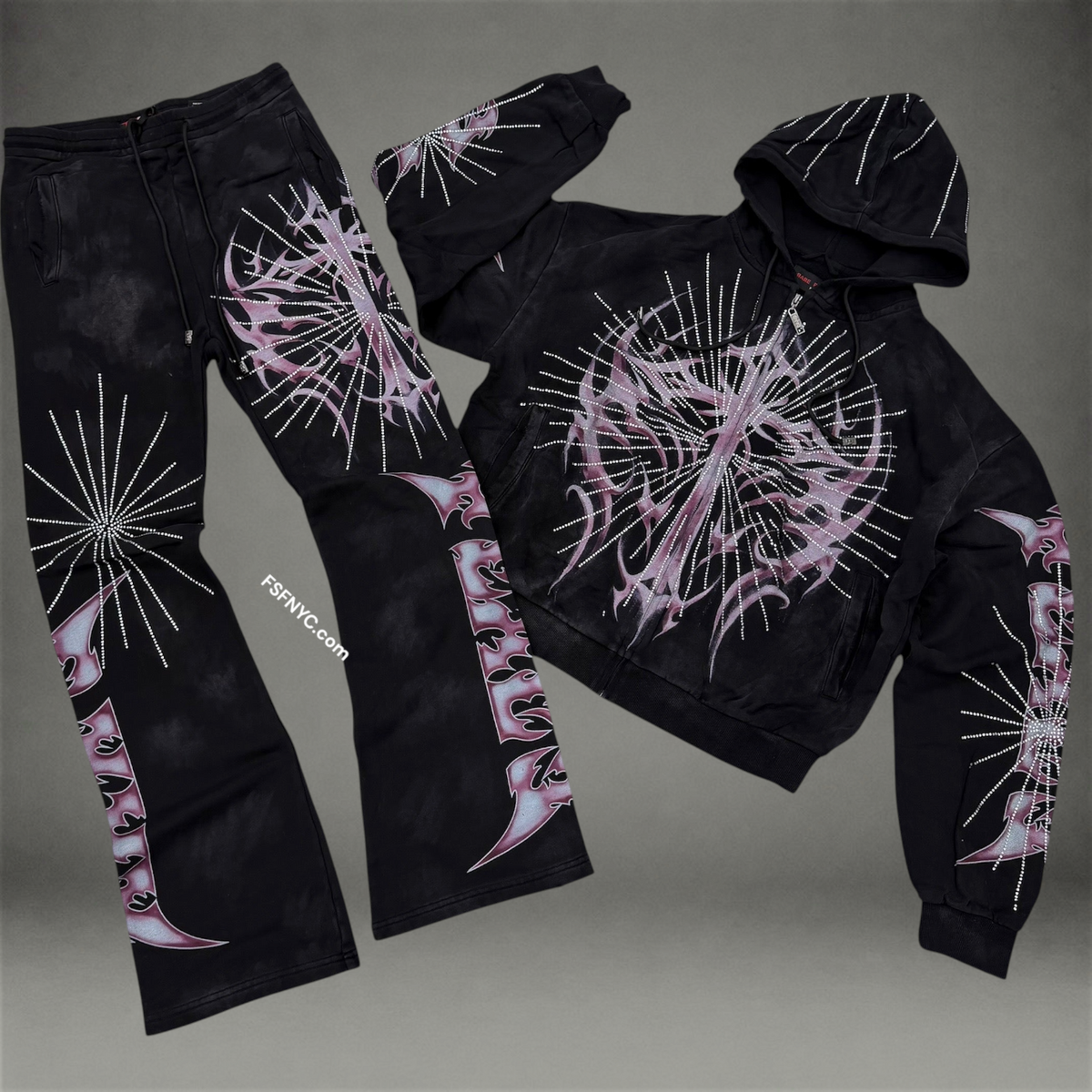 RP - Faith Zip Sweat suit - Black 6057