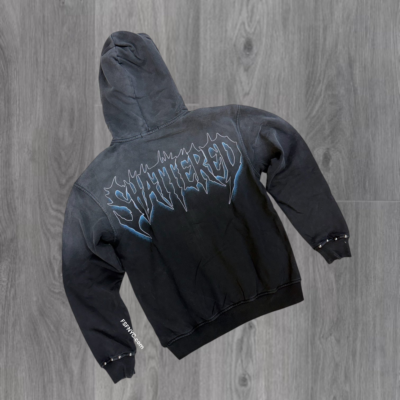 Shattered- ANXIETY Zip Hoodie - Black