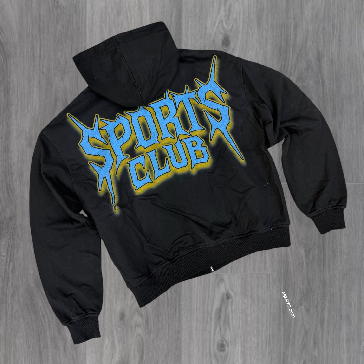 Shattered- Sports cub Zip Hoodie - Black
