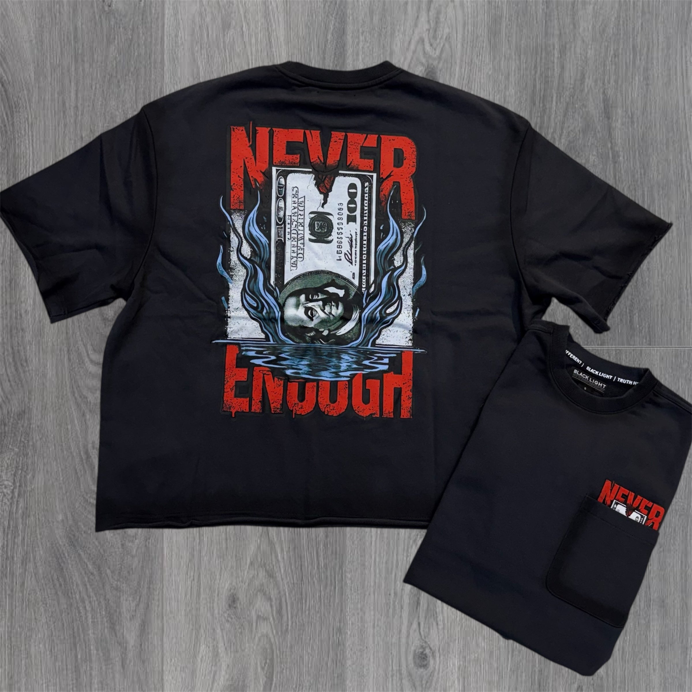 Black Light - Never Enough Tee - Fog - 25656