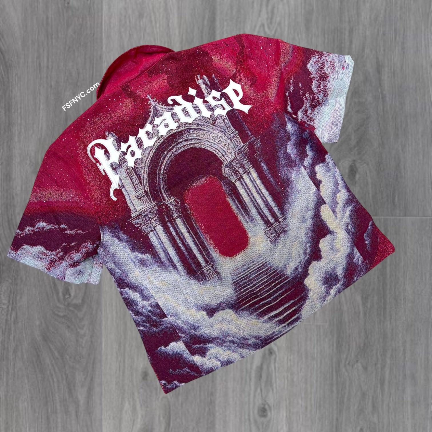 R- bottom down tapestry shirt - Pink - 705