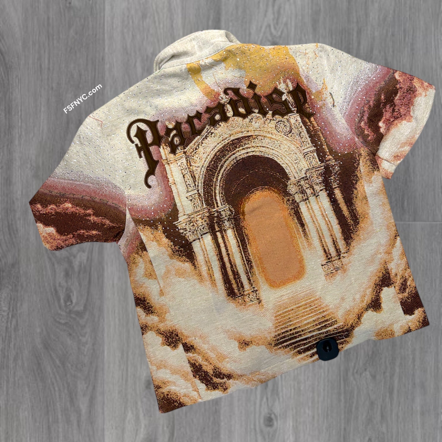 R- bottom down tapestry shirt - khaki - 705