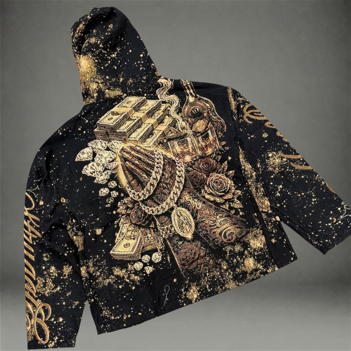 Rebel - Tapestry “Chains” Hoodie - Black 337