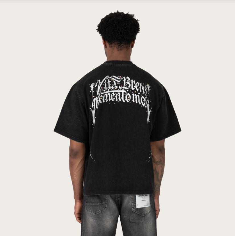 Rise - Mori Studded T-shirt - Black - S453