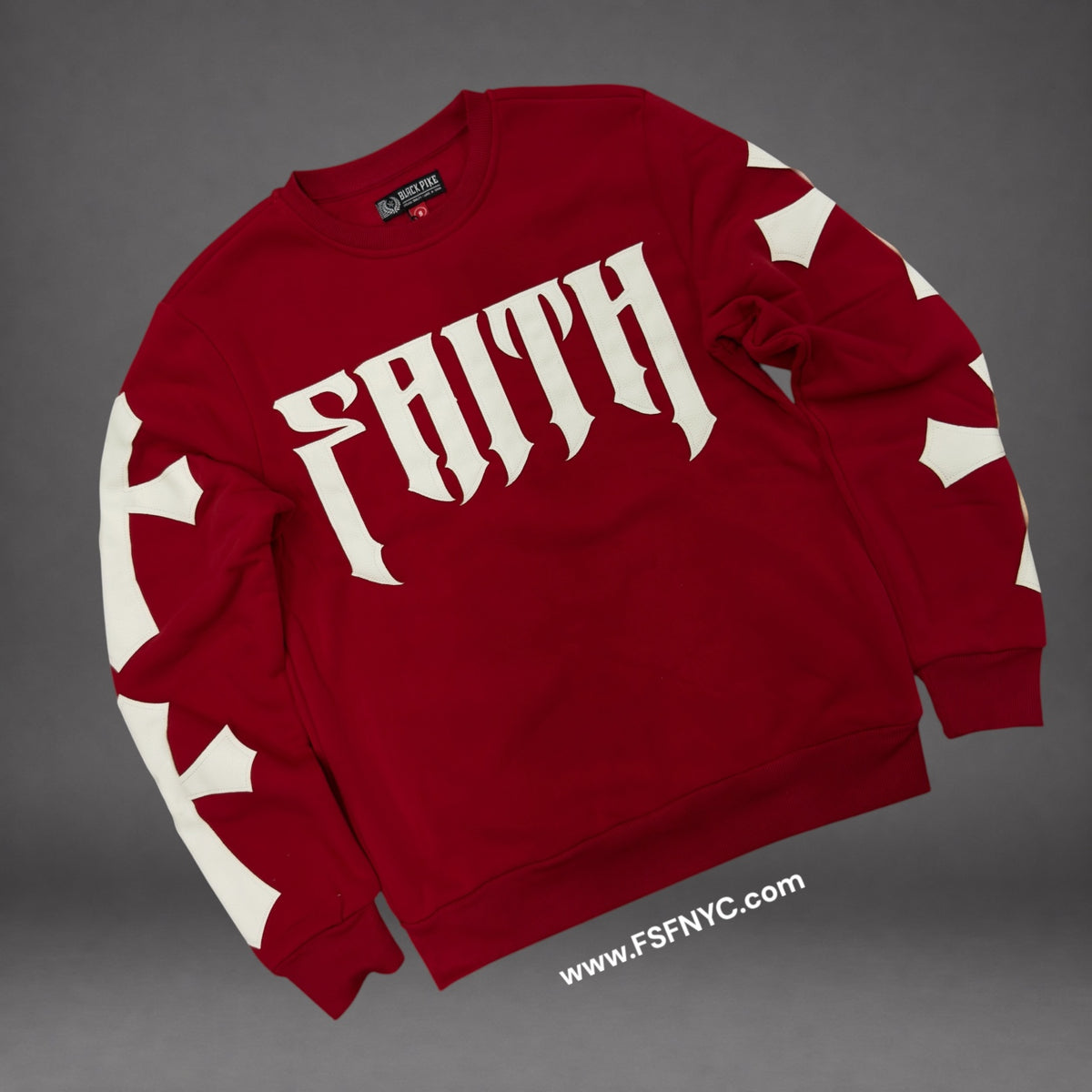 Pike - Faith Crew Sweatshirt - Red - 2616