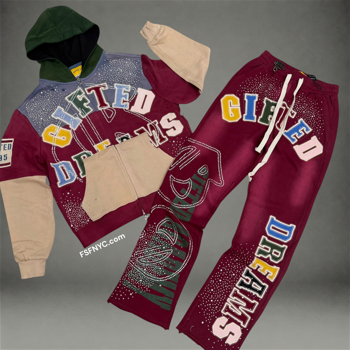 Academy Stacked Sweatsuit - Multi