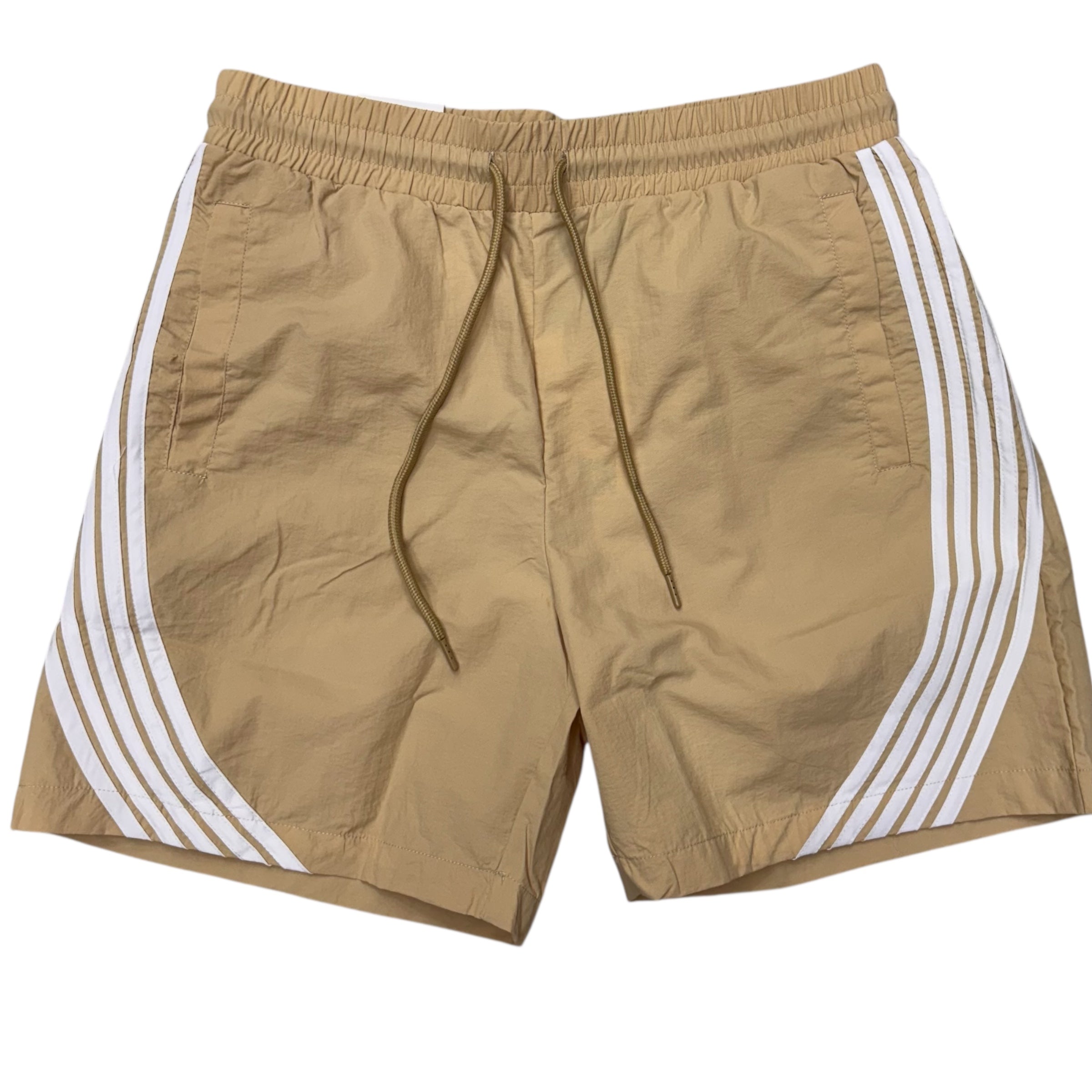 Rebel Stripe Nylon Shorts Khaki/white 981