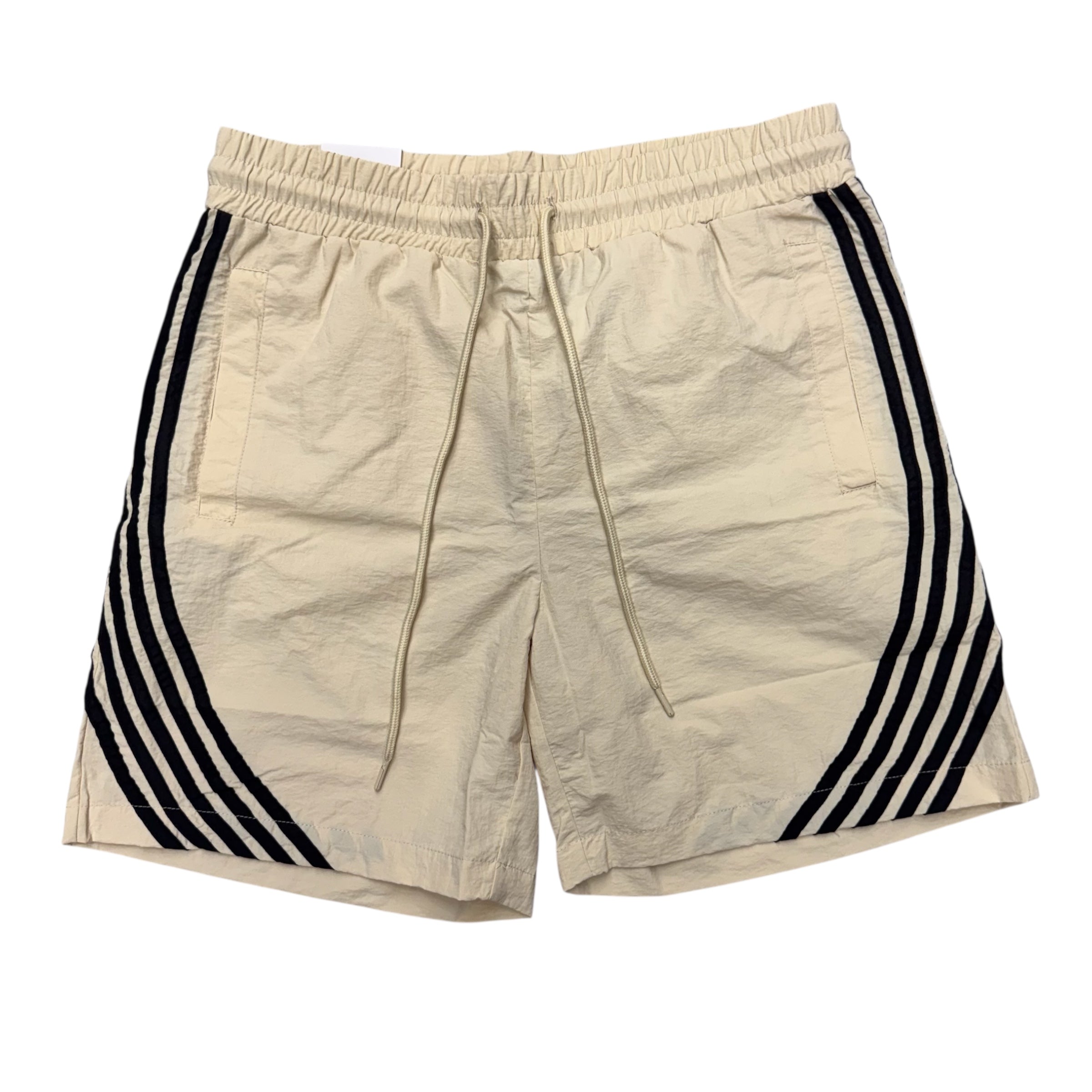 Rebel Stripe Nylon Shorts Cream/Black 981
