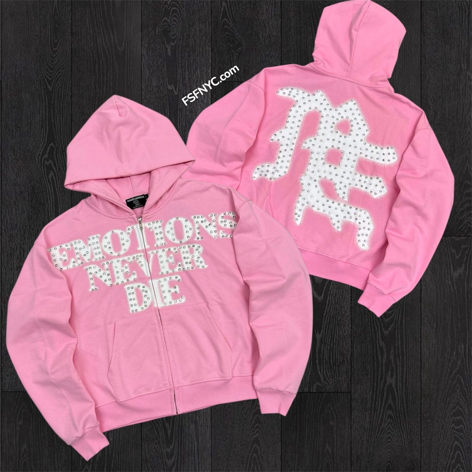 Mixed Emotion - The End Zip Hoodie - Pink