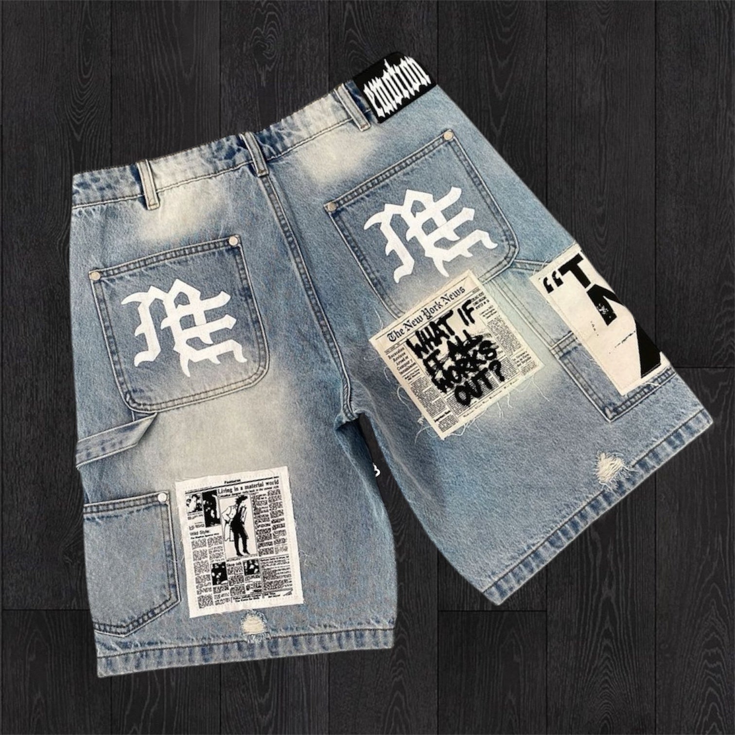 Emotions- AI Denim Shorts - Blue