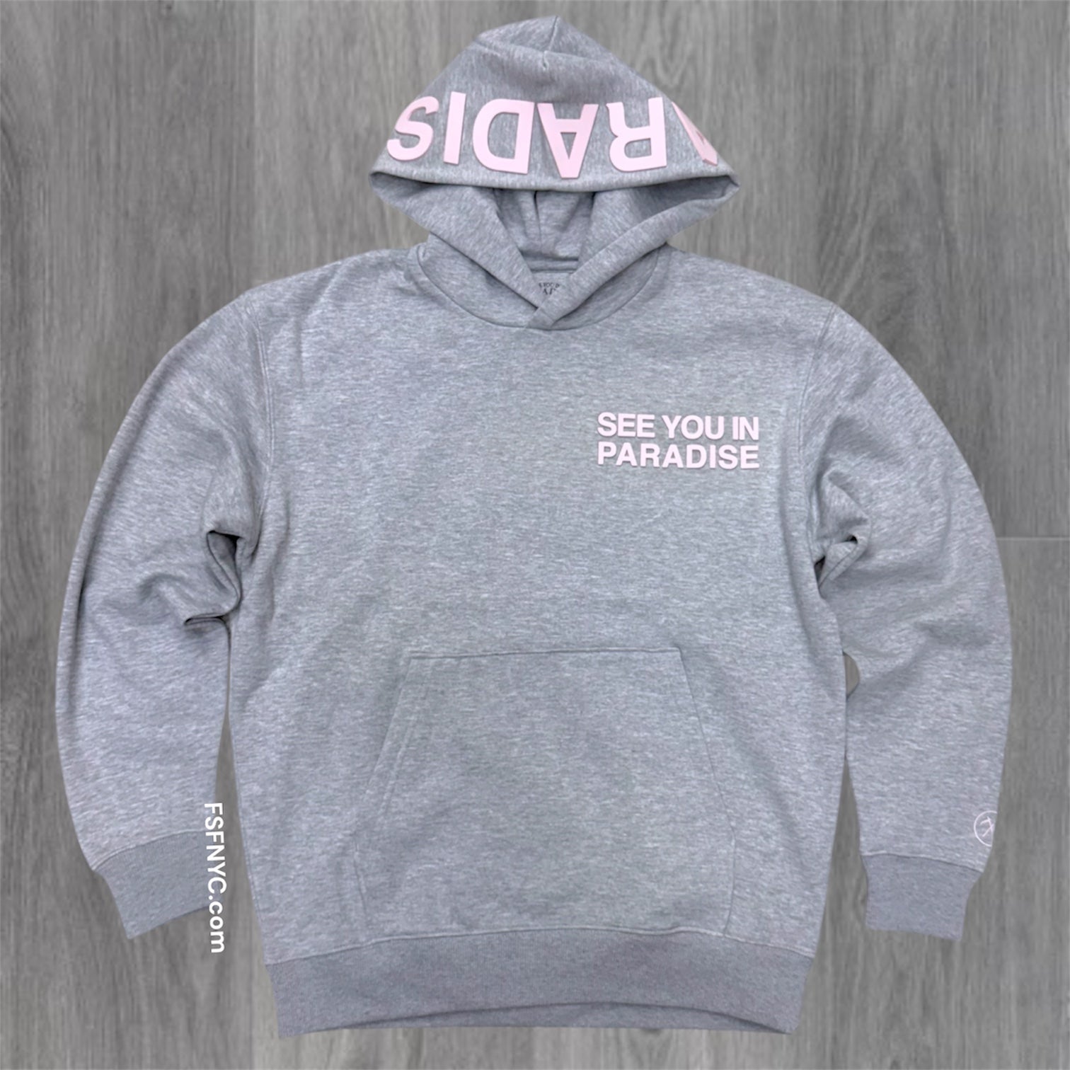SYP - See You In Paradise Hoodie - Grey/Pink - 8808