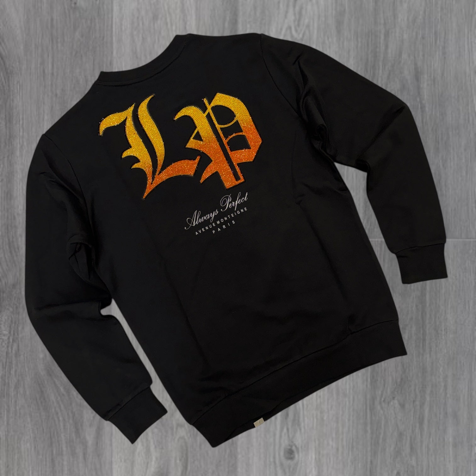 LP - Sweatshirt Tiger Rhinestone Black - W24 1168