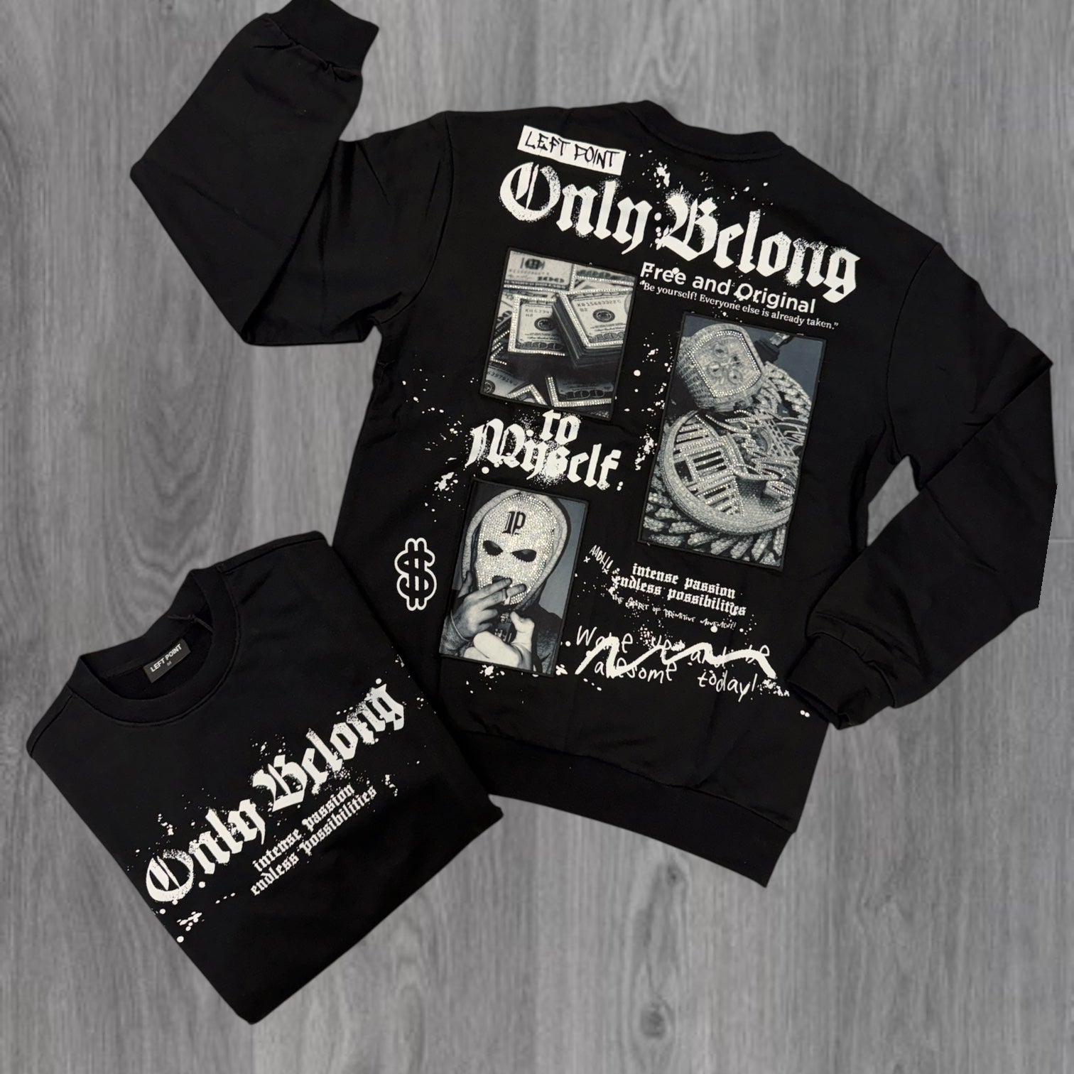 LP - Sweatshirt Only Belong Black- 1176