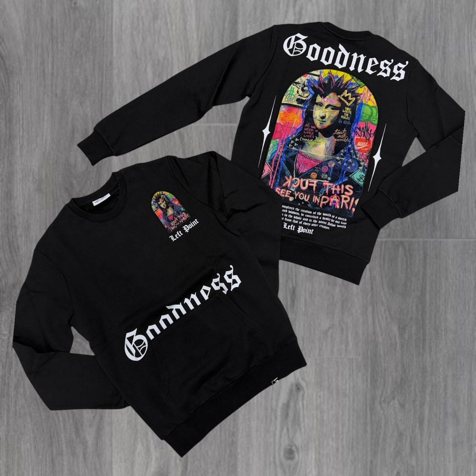 LP - Sweatshirt Mona Lisa Black - W24 1184