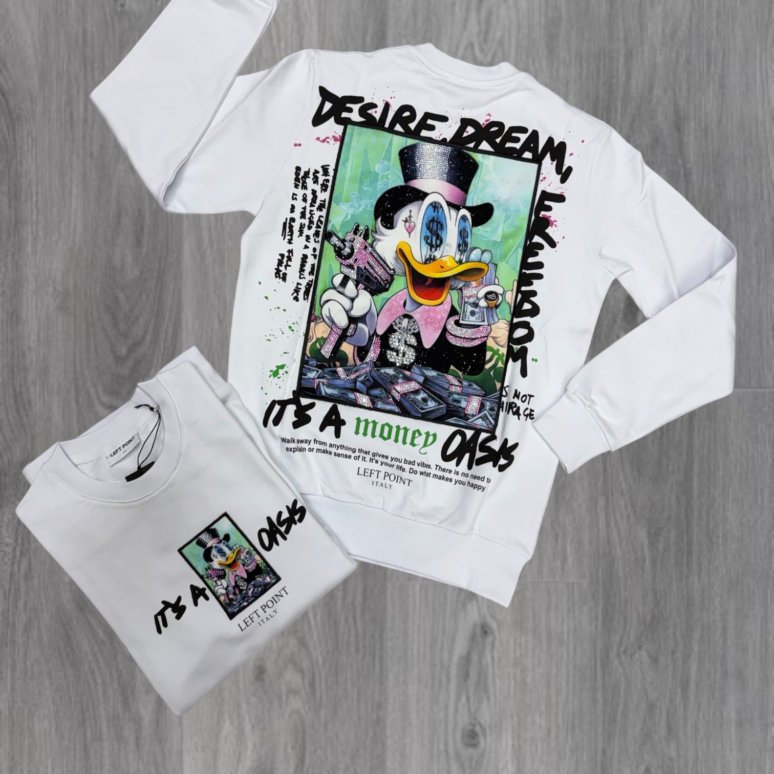 LP - Sweatshirt DD Duck Money White - 1073