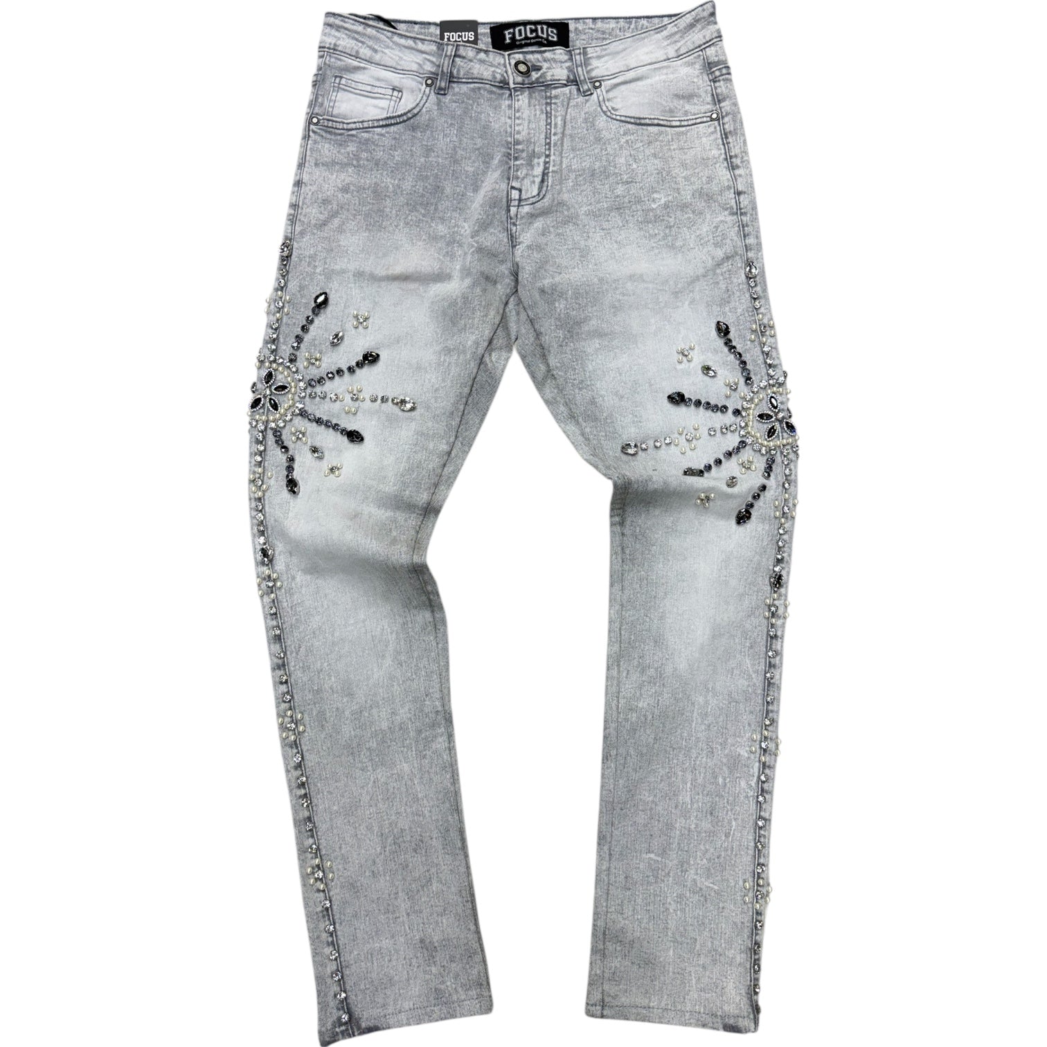 FO - Crystal Slim Fit Denim - Grey - 2583