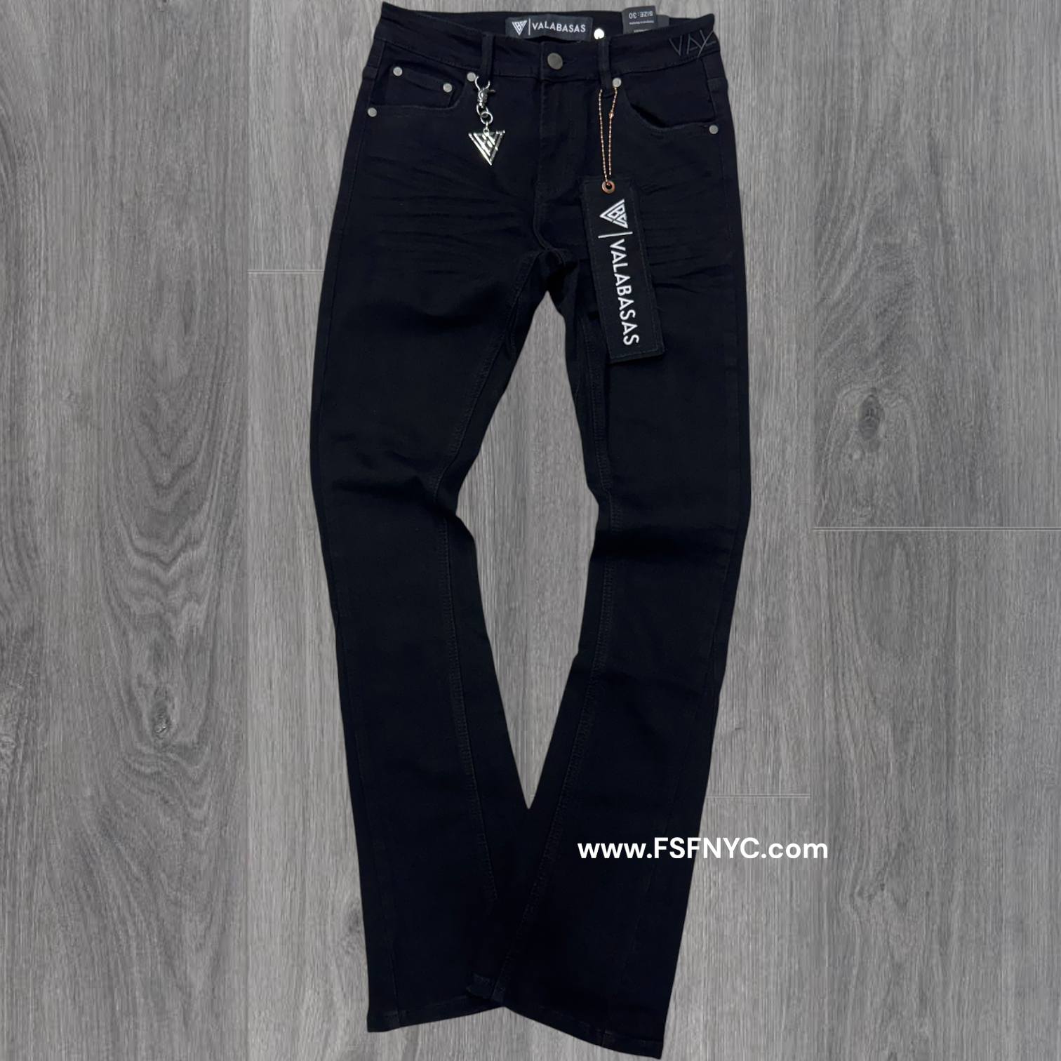 Valabasas - Mr Stacked Jeans - Jet Black - 1005