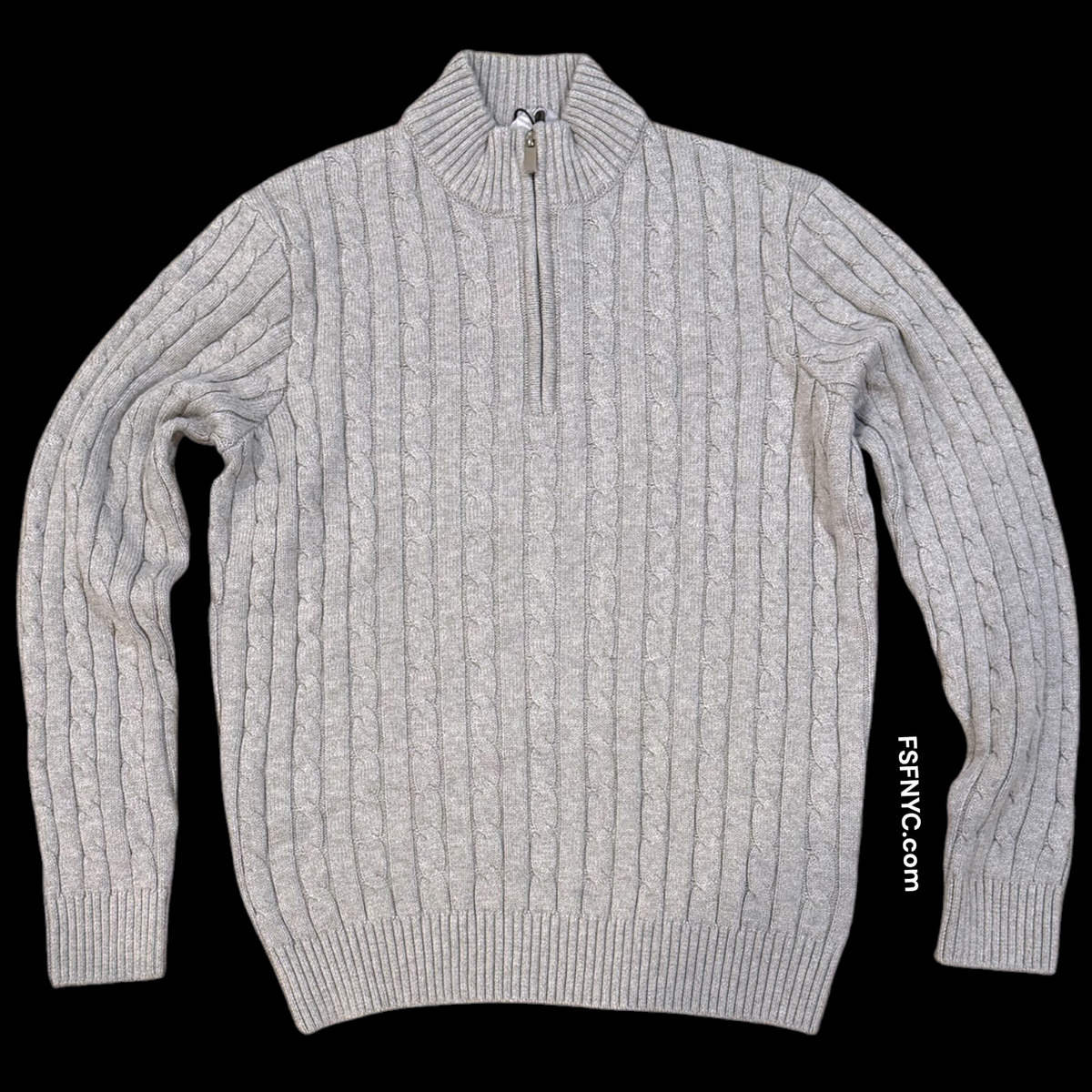 JC - Knitted Quarter Zip - HGrey 3909