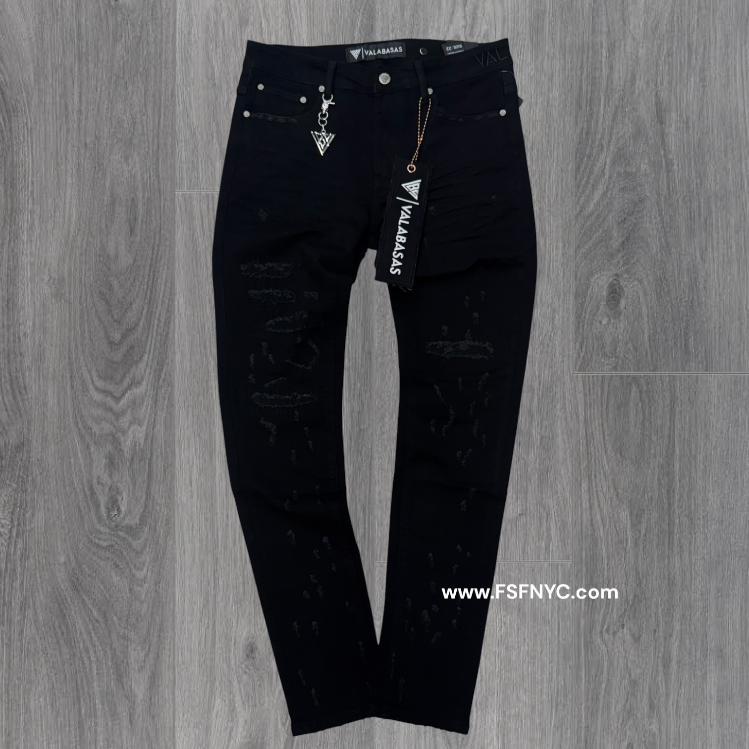 Valabasas - ilyas Slim Jeans - Jet Black - 1055
