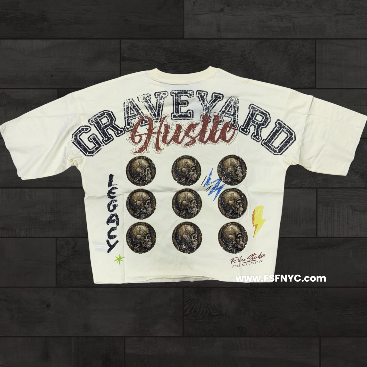 Roku - GRAVEYARD Tee - Eggshell 2075