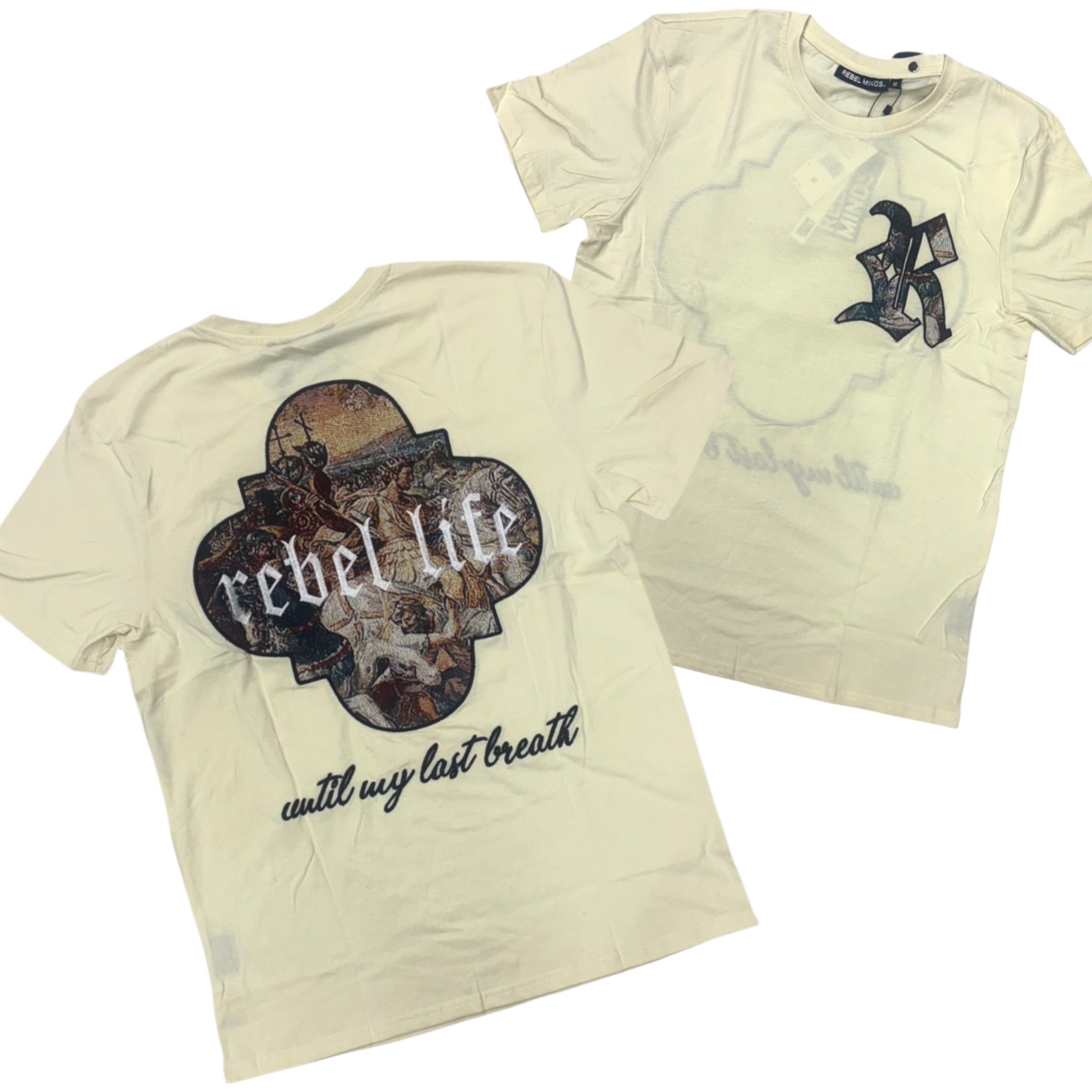 Rebel Empire Jaquard T-Shirt Cream 131