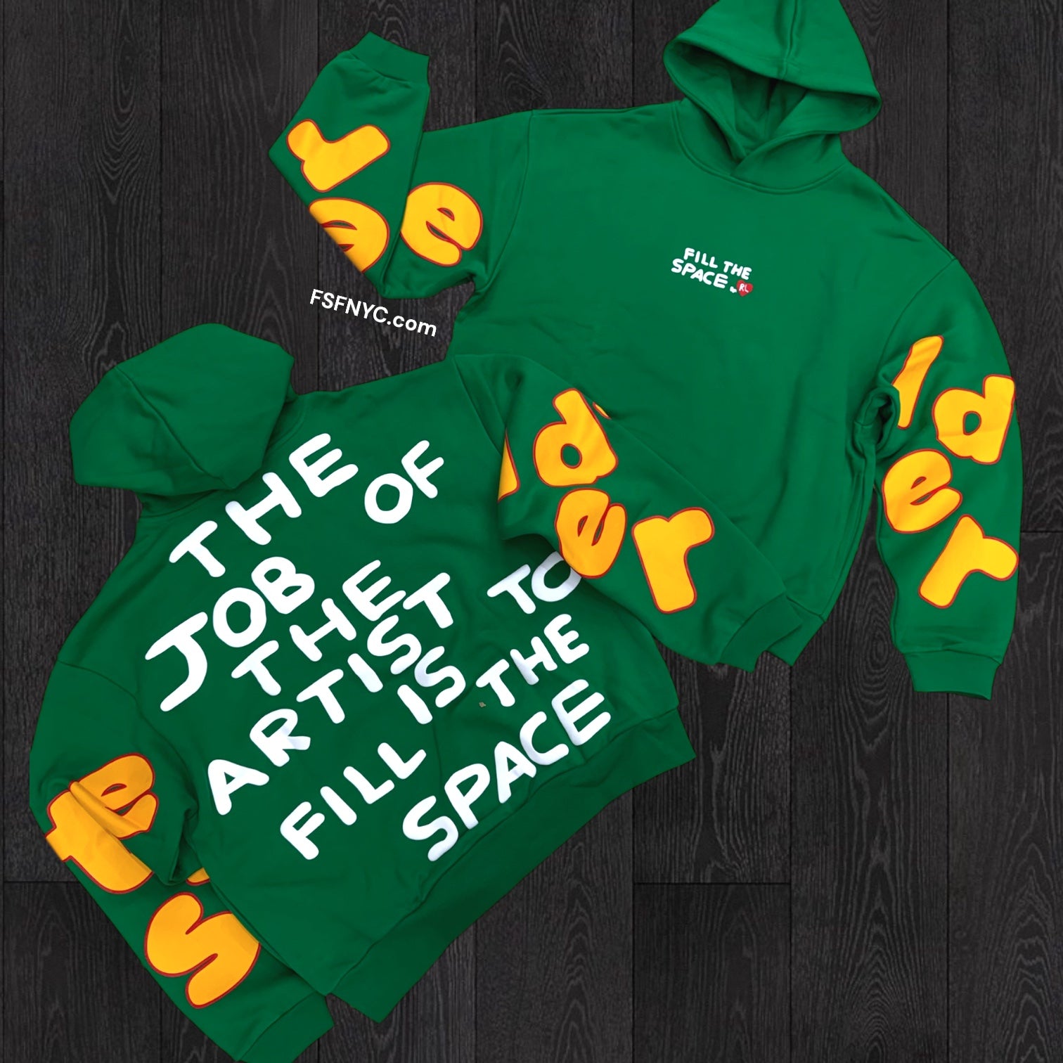 RL- FILL THE SPACE Hoodie -Celtic Green