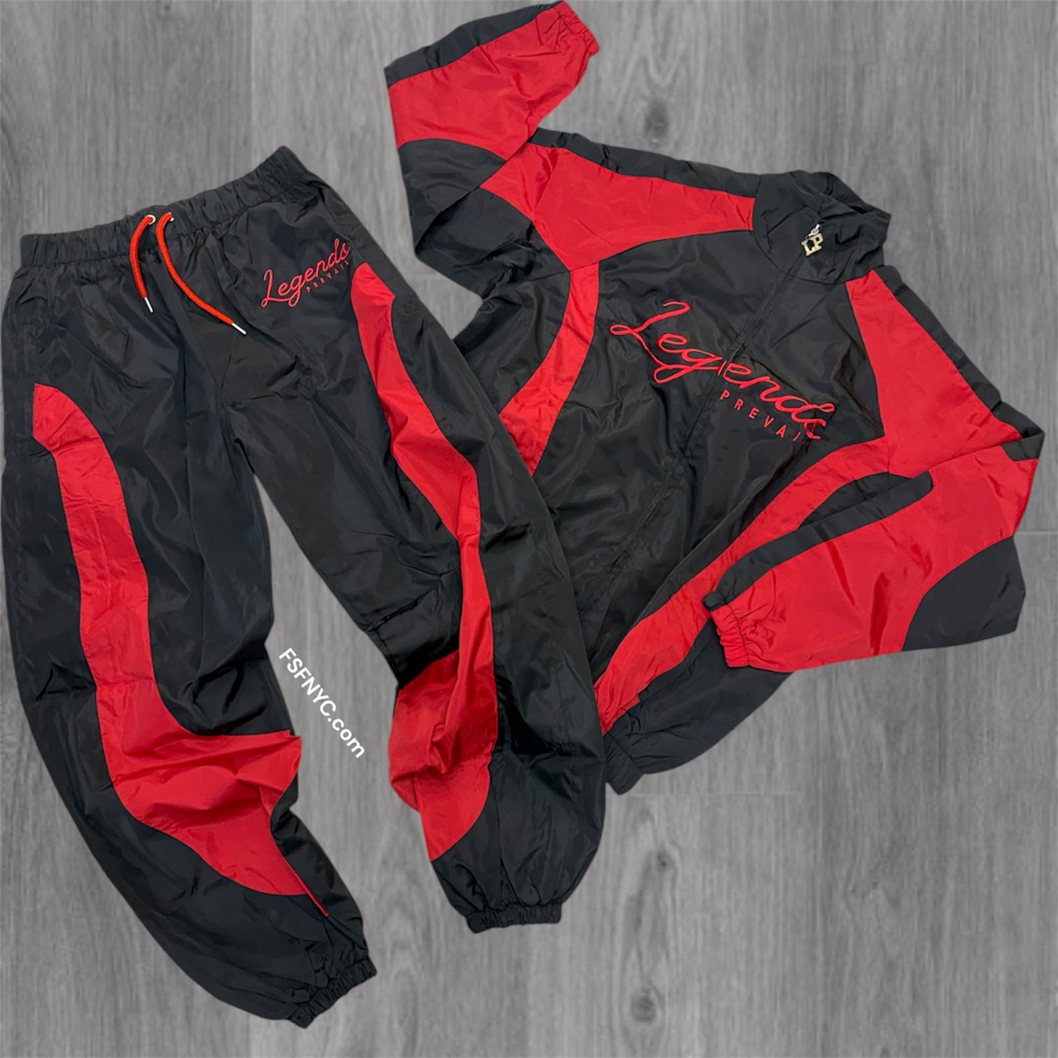Prevail - Windbreaker set - Black/Red - 1993