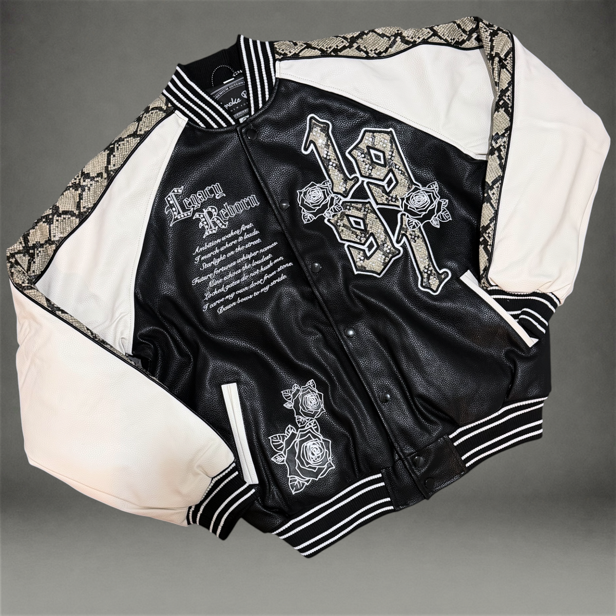 Rise - Elite Classic Varsity Jacket - Jet Black F599