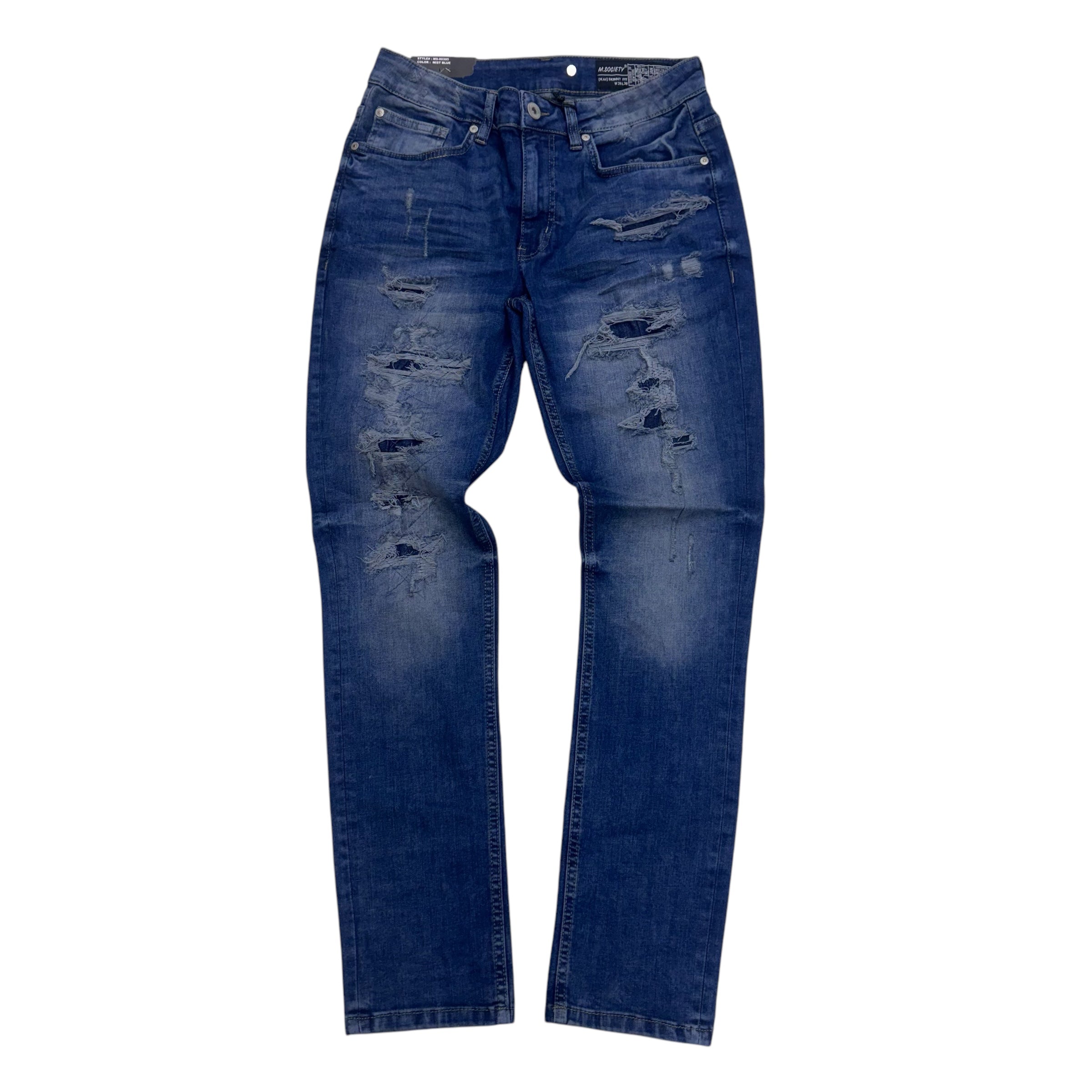 Mischief distress Skinny denim Mist Blue 80385 j