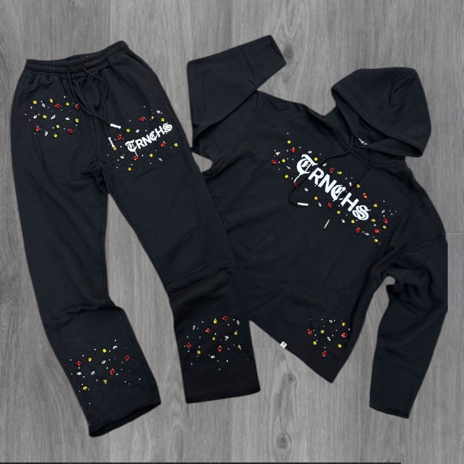 Trnchs - Crystal Sweatsuit - BLK - 2515B