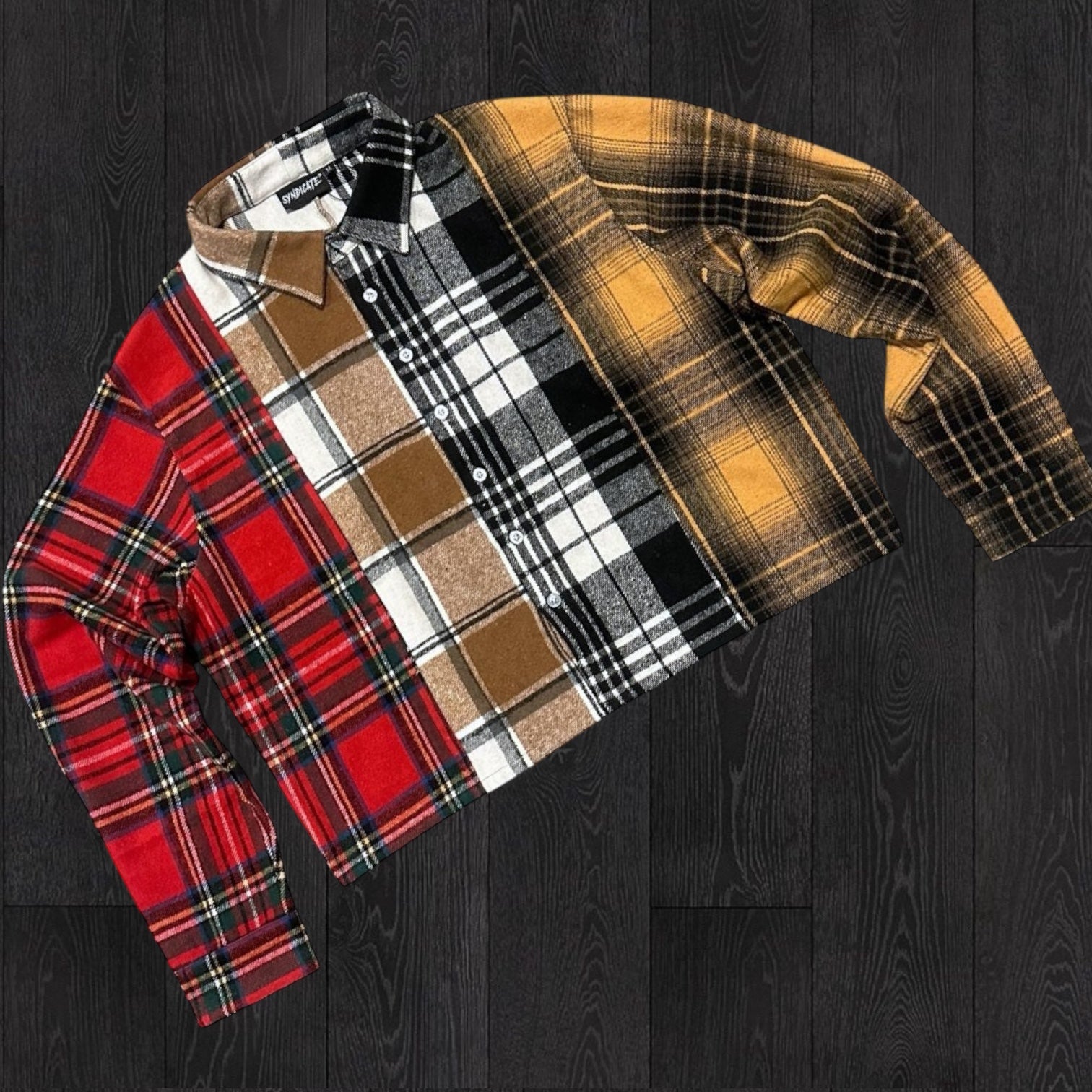 SYN - Flannel “Short Length - Multi3 Red - SYNF1