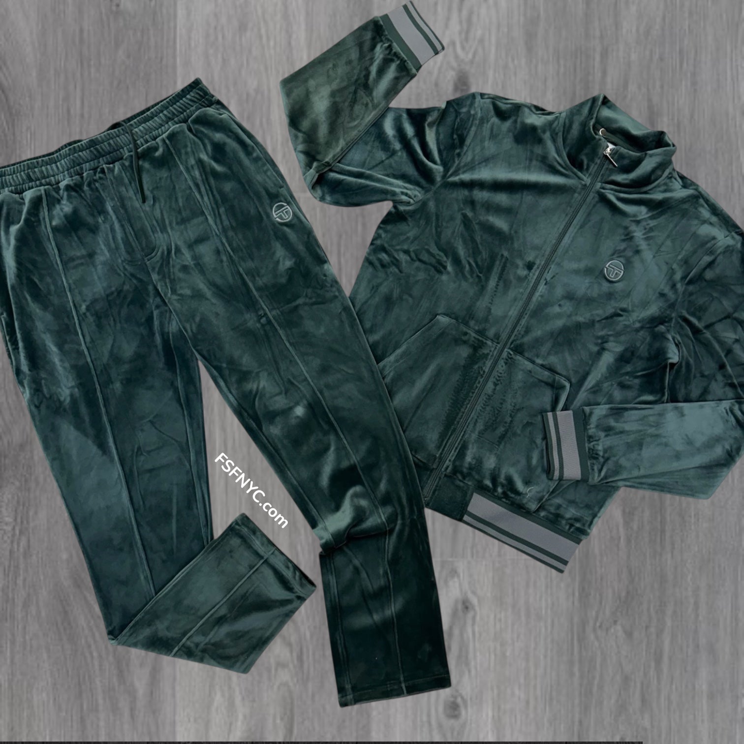 Sergio Tacchini - Velour Viaggioa Set - Greenŷmyself